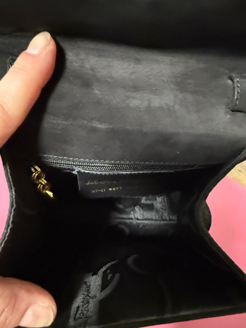 Salvatore Ferragamo Black Mini Top-Handle with Vara Bow and Gold Accent - Picture 10 of 15